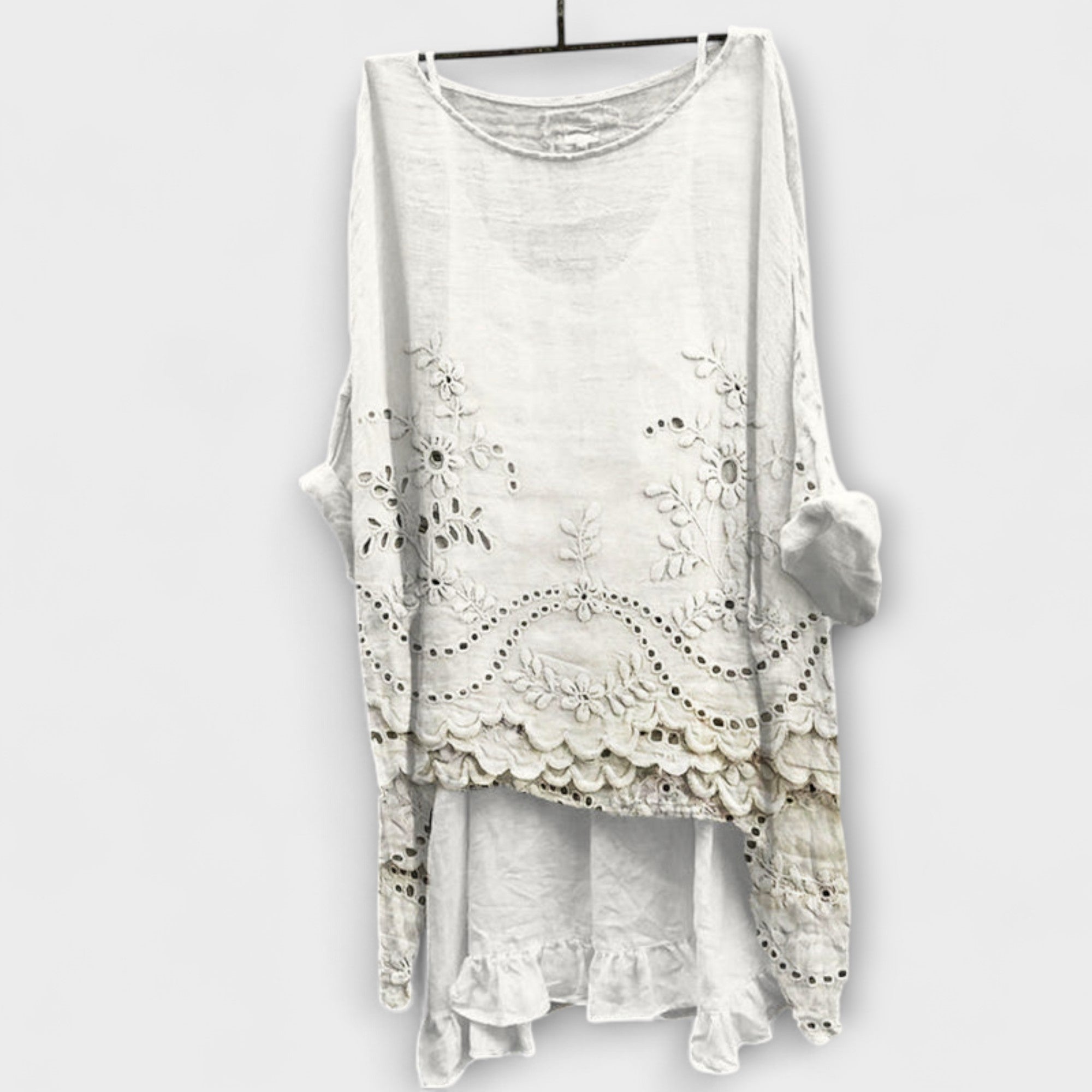 Ella - Blouse with double-layered hem