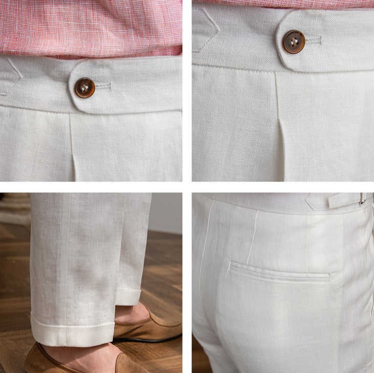 Stil&Co | Linnen broek met plooien
