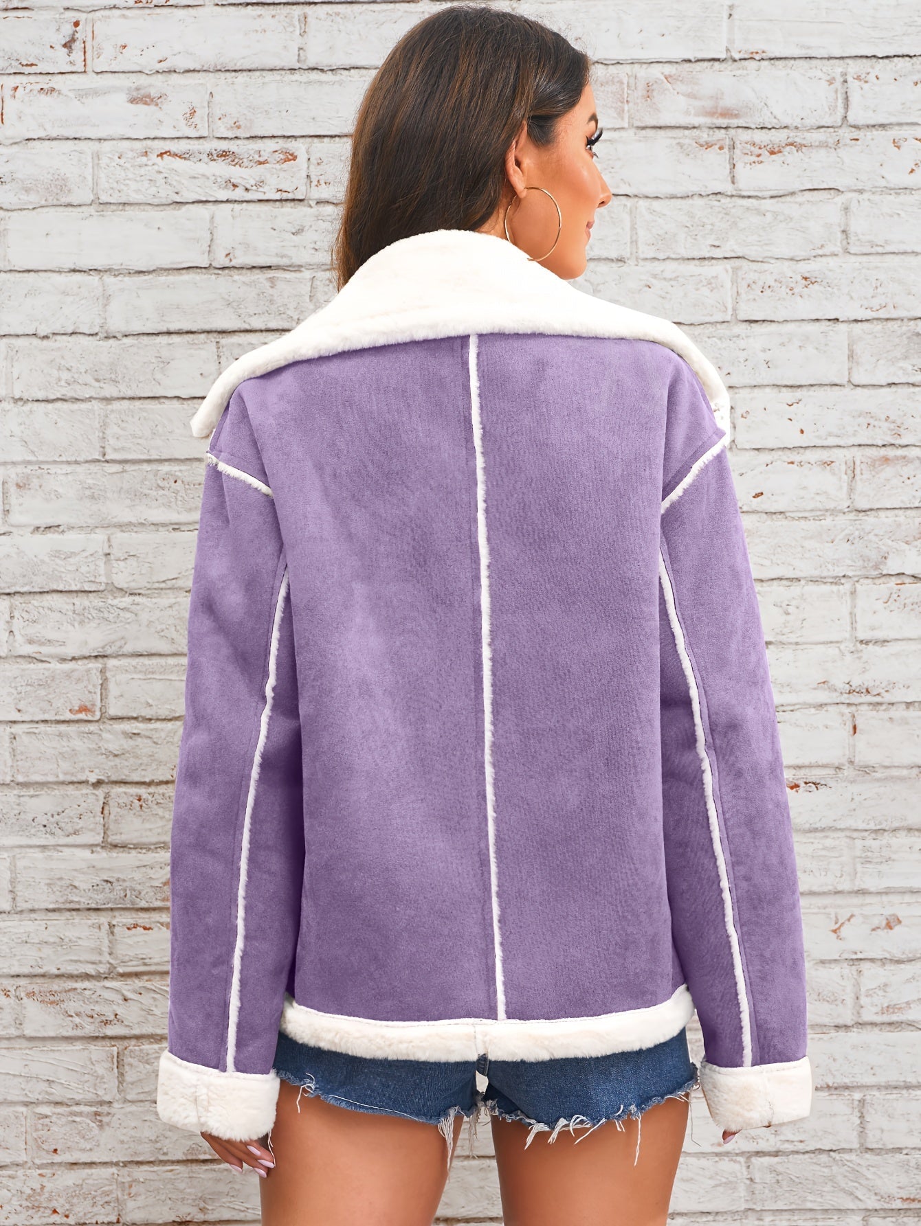 Revers pluche jas