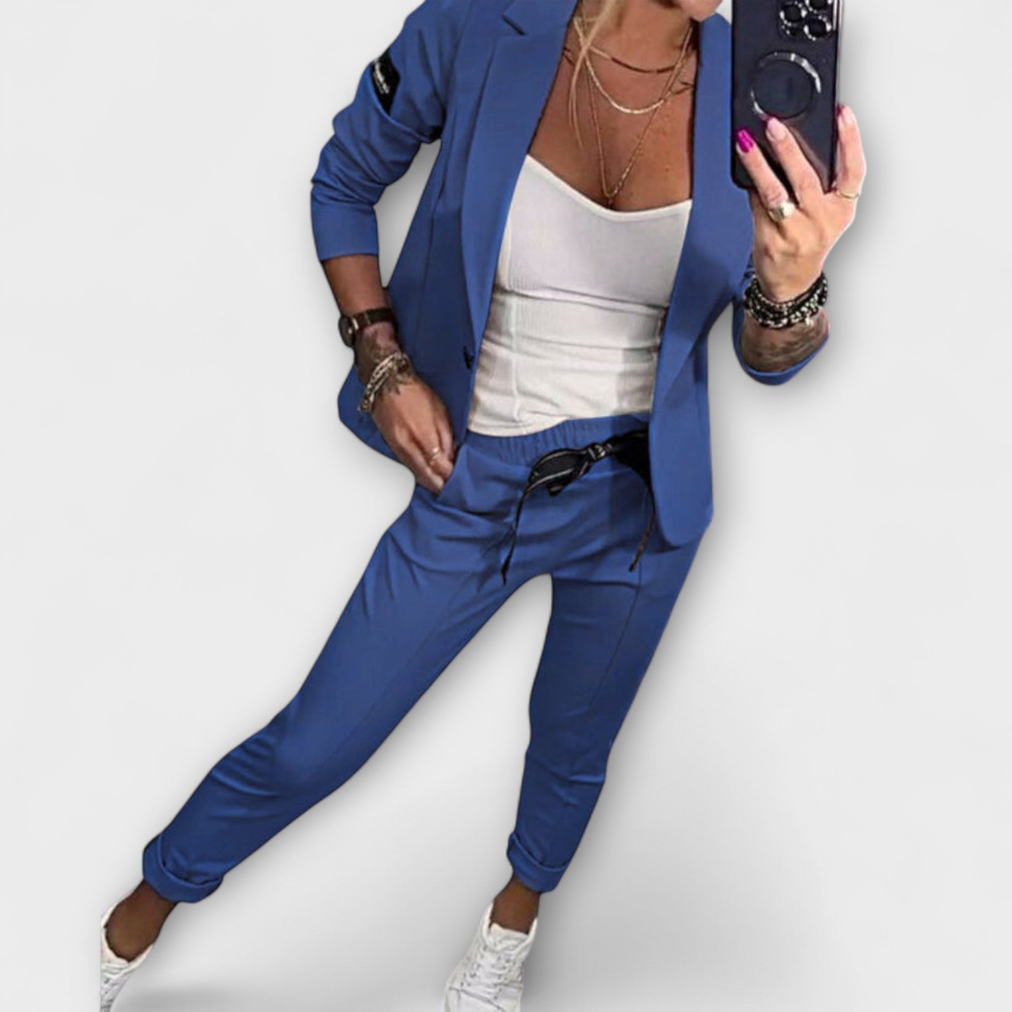 Vionne | Elegante combinatie van overhemd, jasje en broek