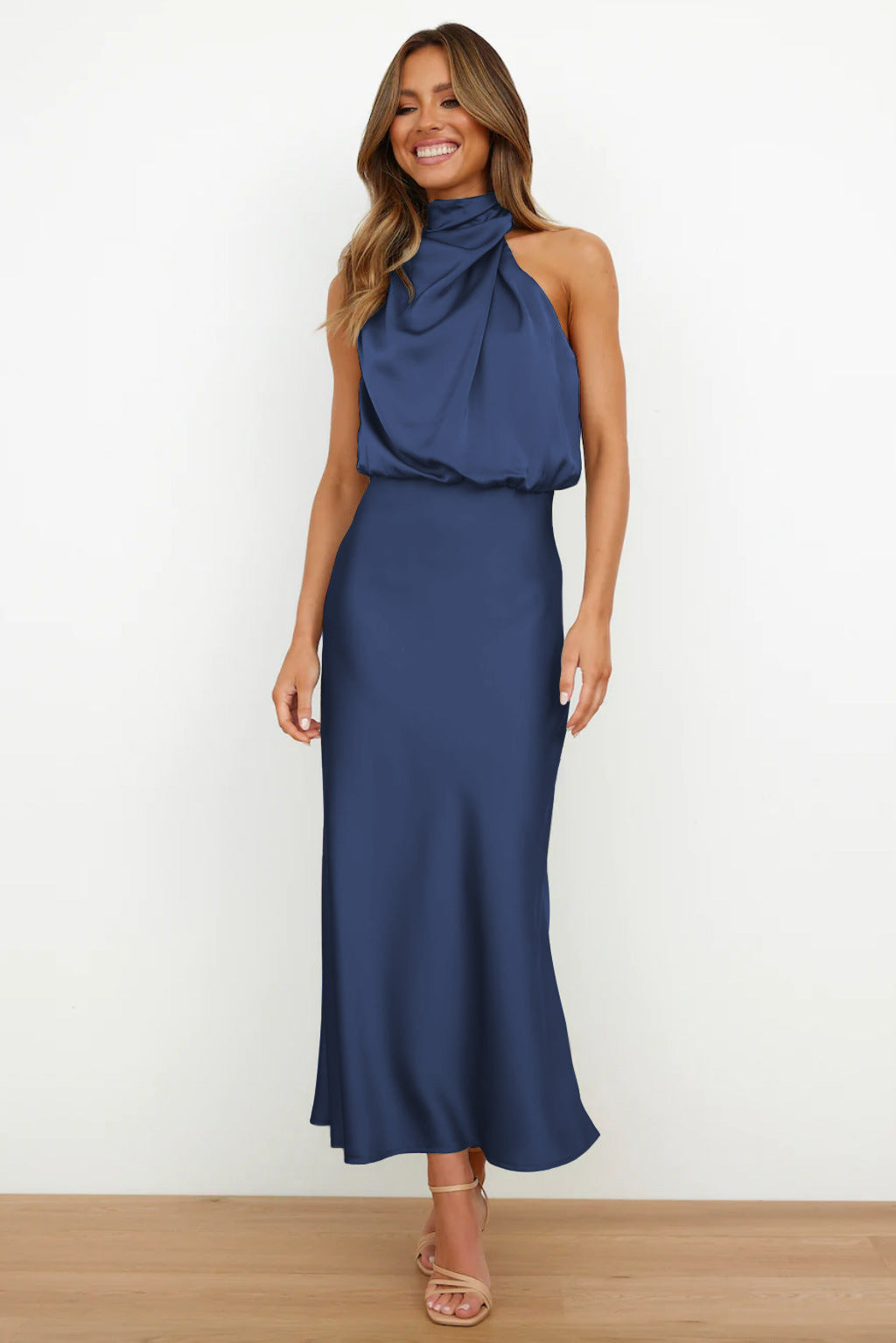 Theresa™ | Lange jurk met halterhals