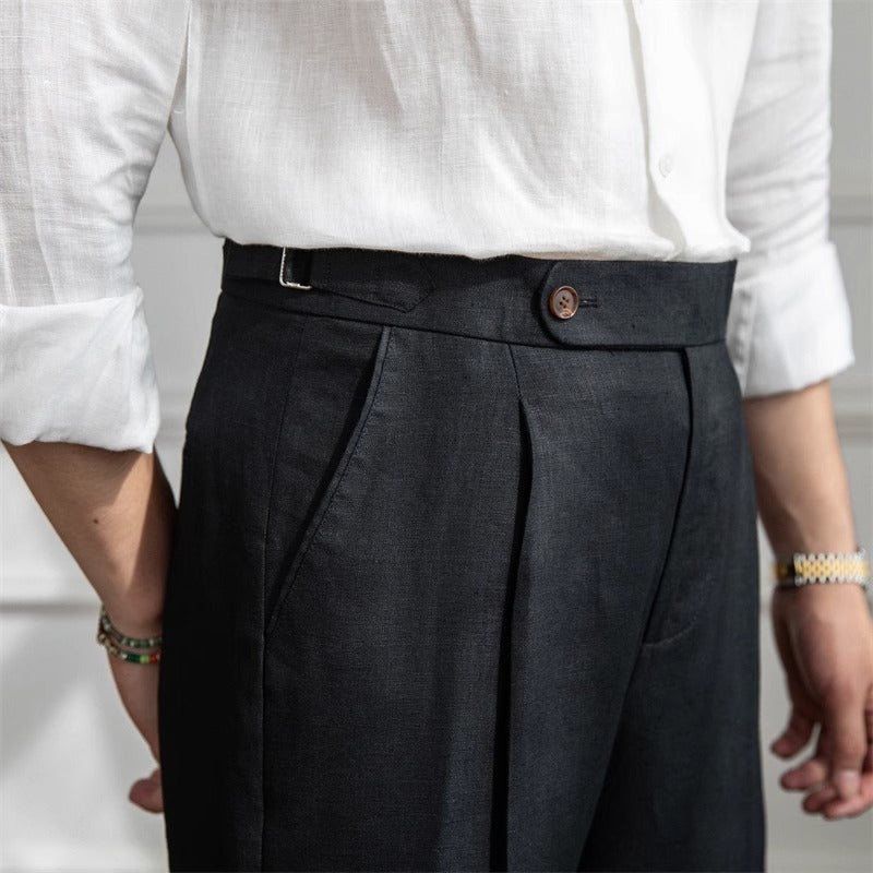 Stil&Co | Linnen broek met plooien