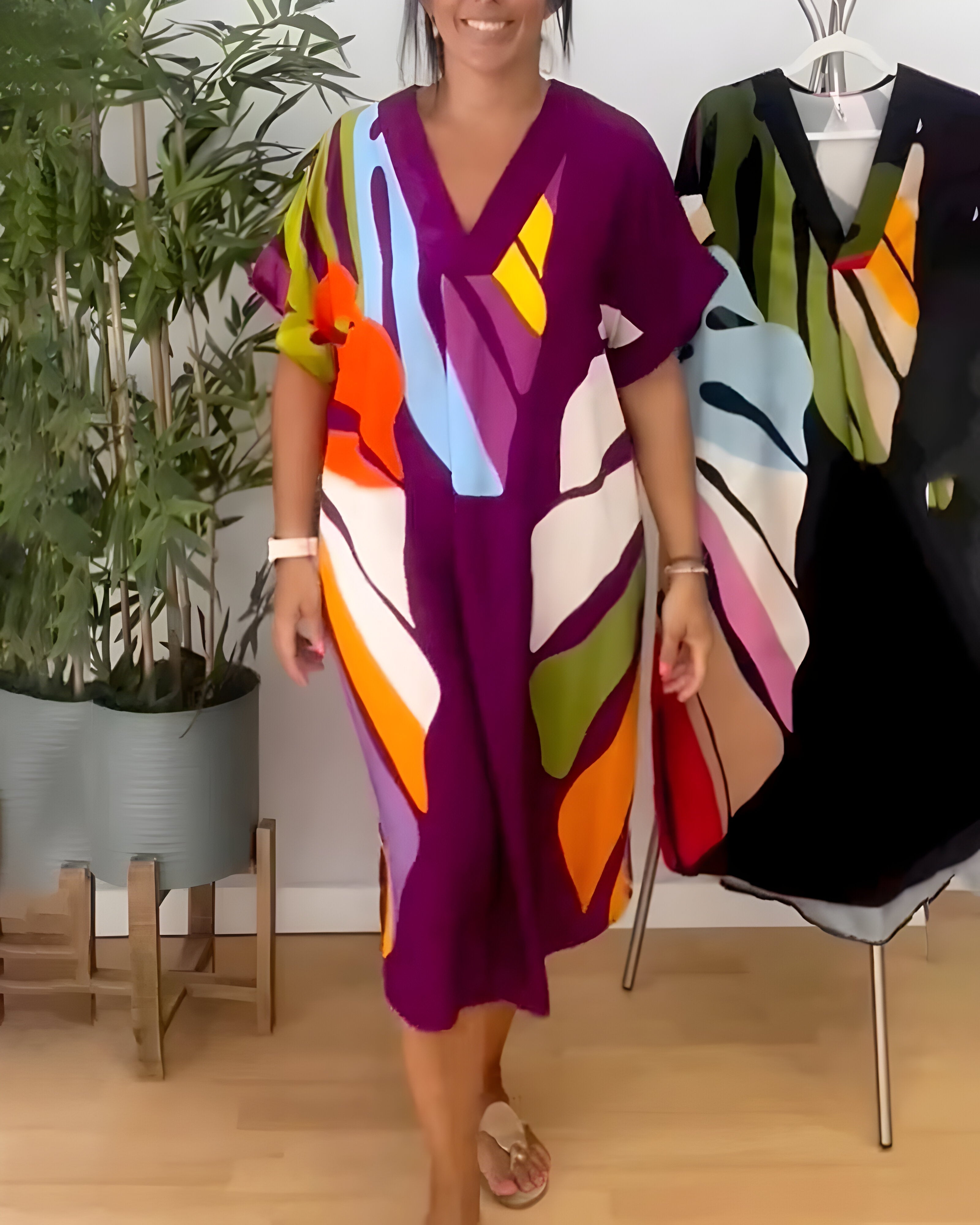 Rosaline™ | Kleurrijke casual jurk