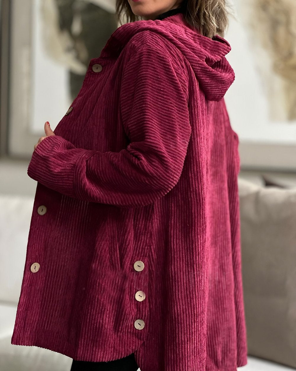 Anne | Luxe Corduroy Hoodie Jasje