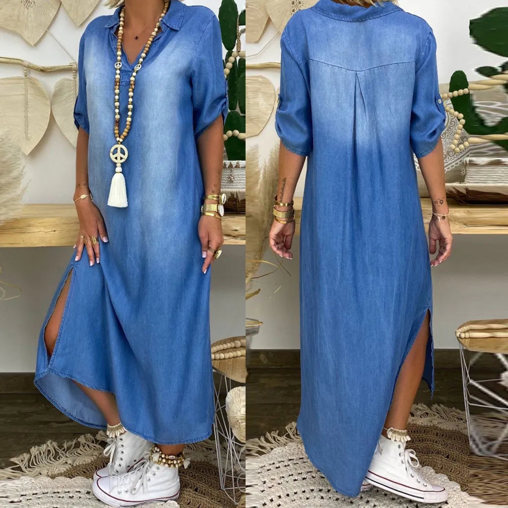 Anne | Spijkerjurk Maxi
