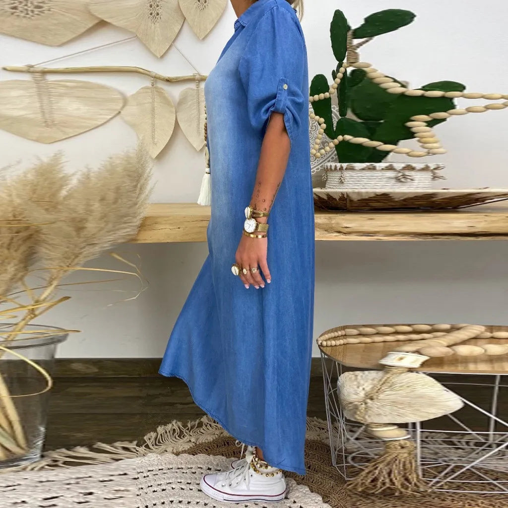 Anne | Spijkerjurk Maxi