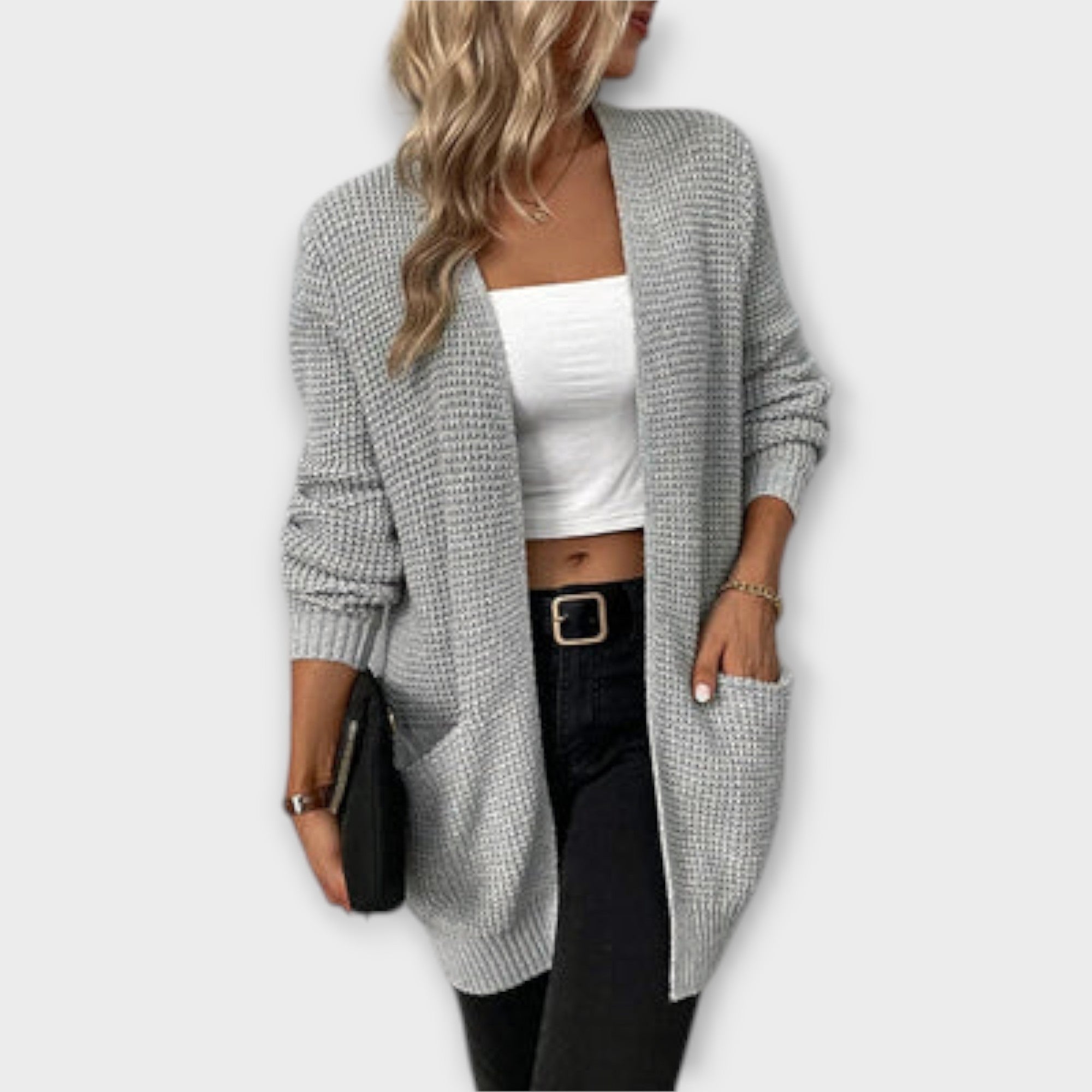 Stil&Co – Casual gebreide cardigan met zakken