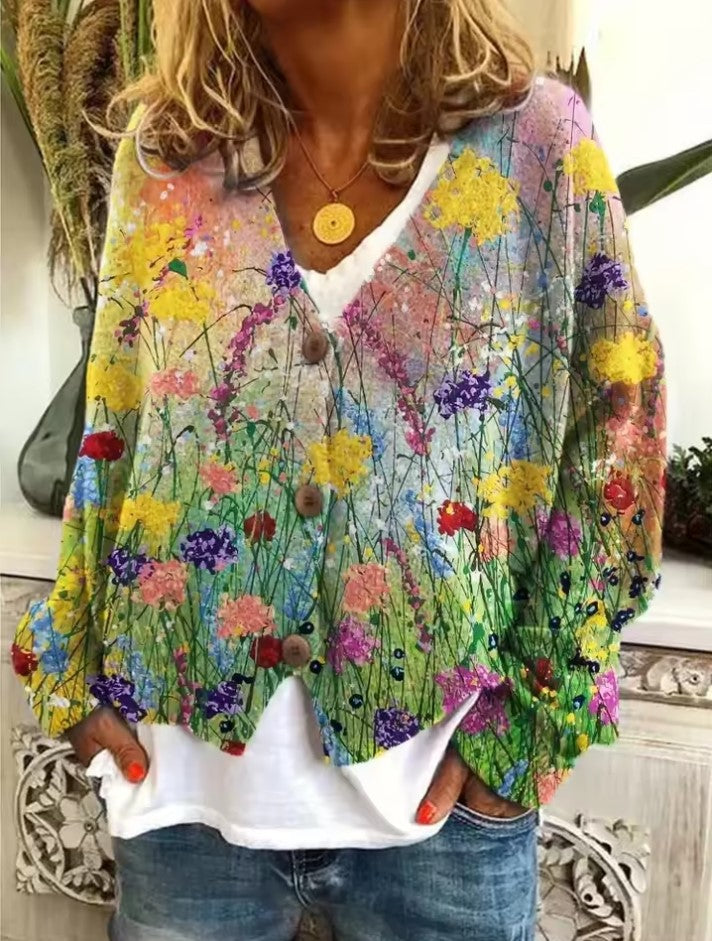 Iris | Comfortabele Kleurrijke Gebreide Trui