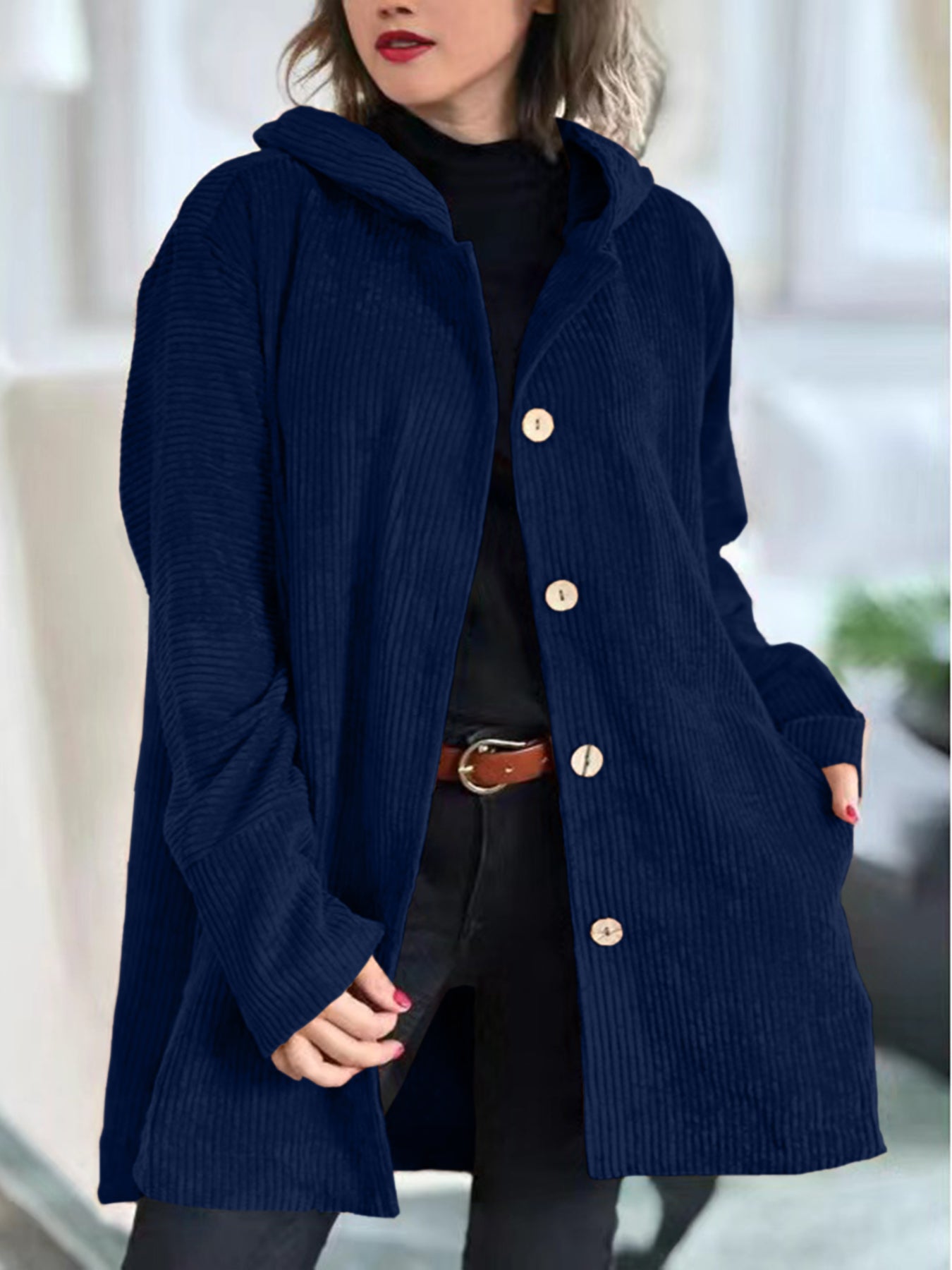 Anne | Luxe Corduroy Hoodie Jasje