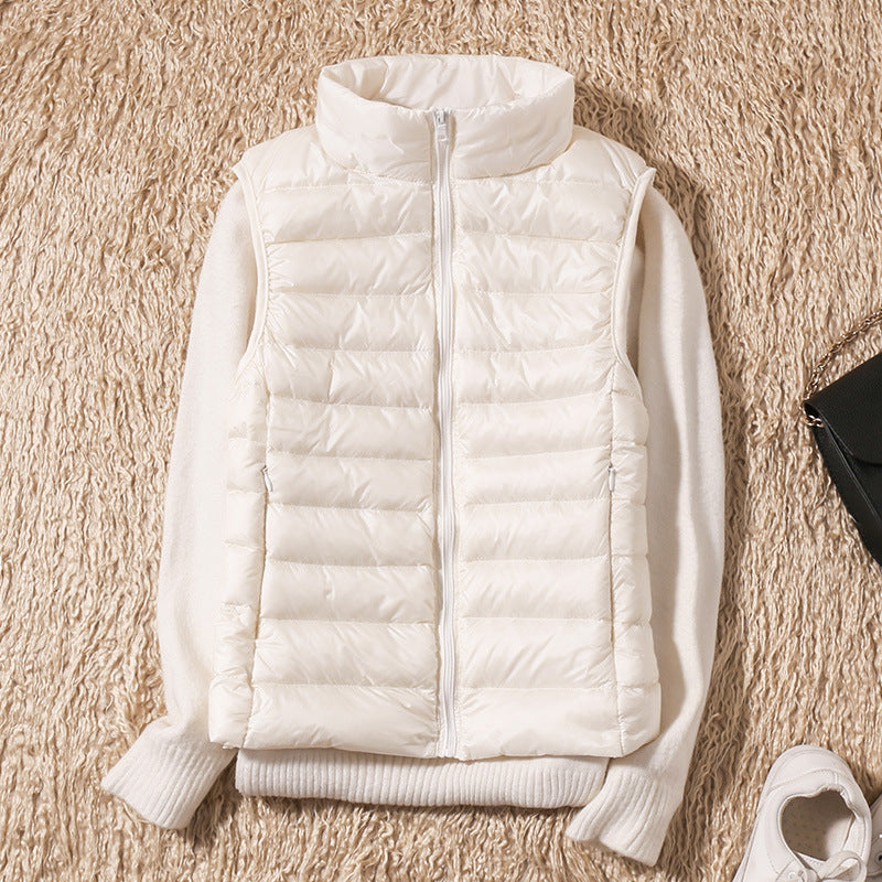 Gonda | Nieuwe Bodywarmer met Witte Donzen Veren