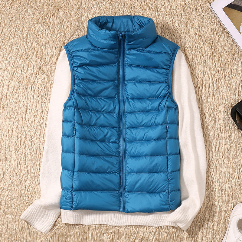 Gonda | Nieuwe Bodywarmer met Witte Donzen Veren