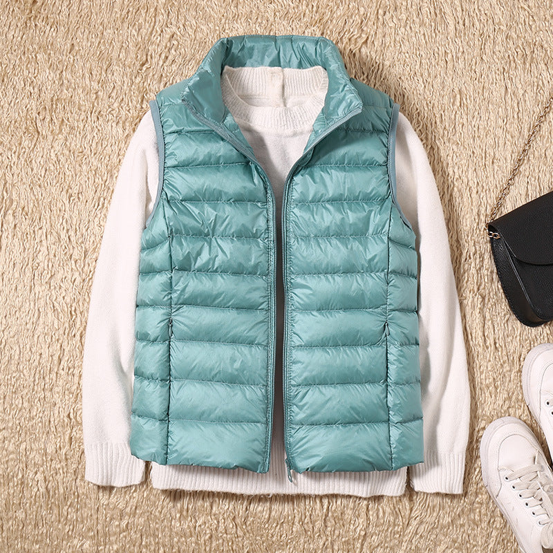 Gonda | Nieuwe Bodywarmer met Witte Donzen Veren