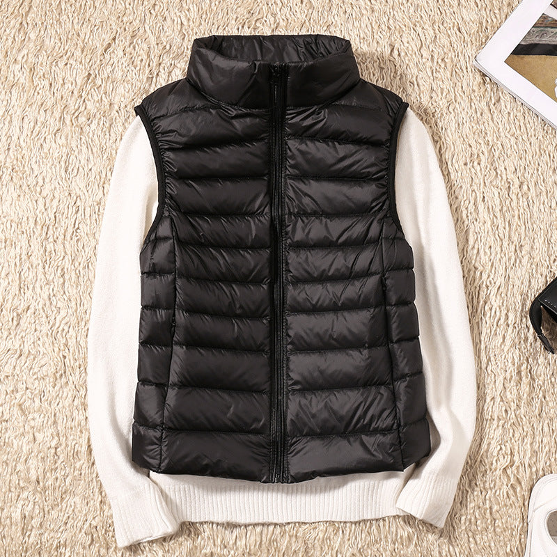 Gonda | Nieuwe Bodywarmer met Witte Donzen Veren