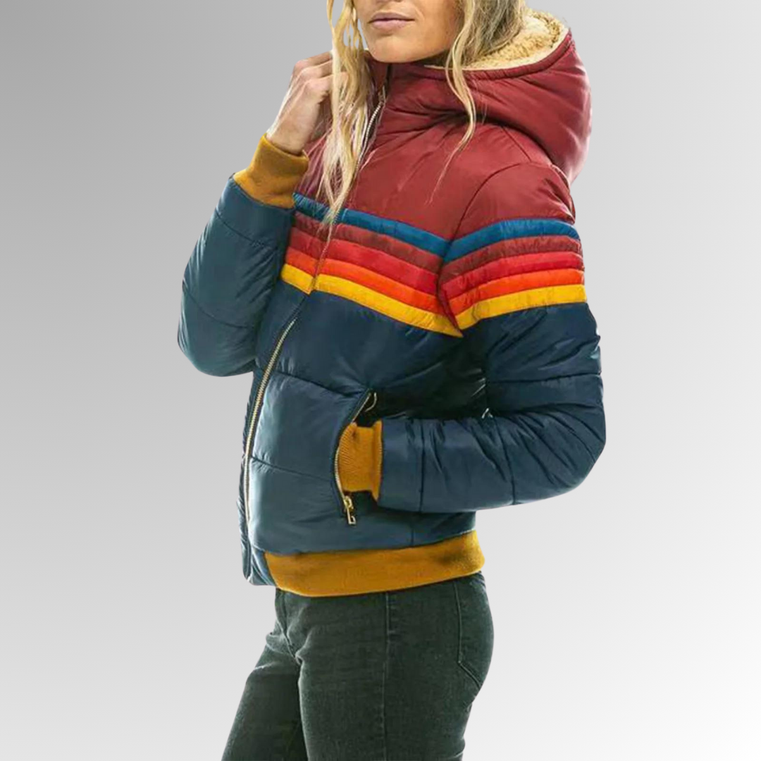 Aurora – Retro Regenboog Pufferjas