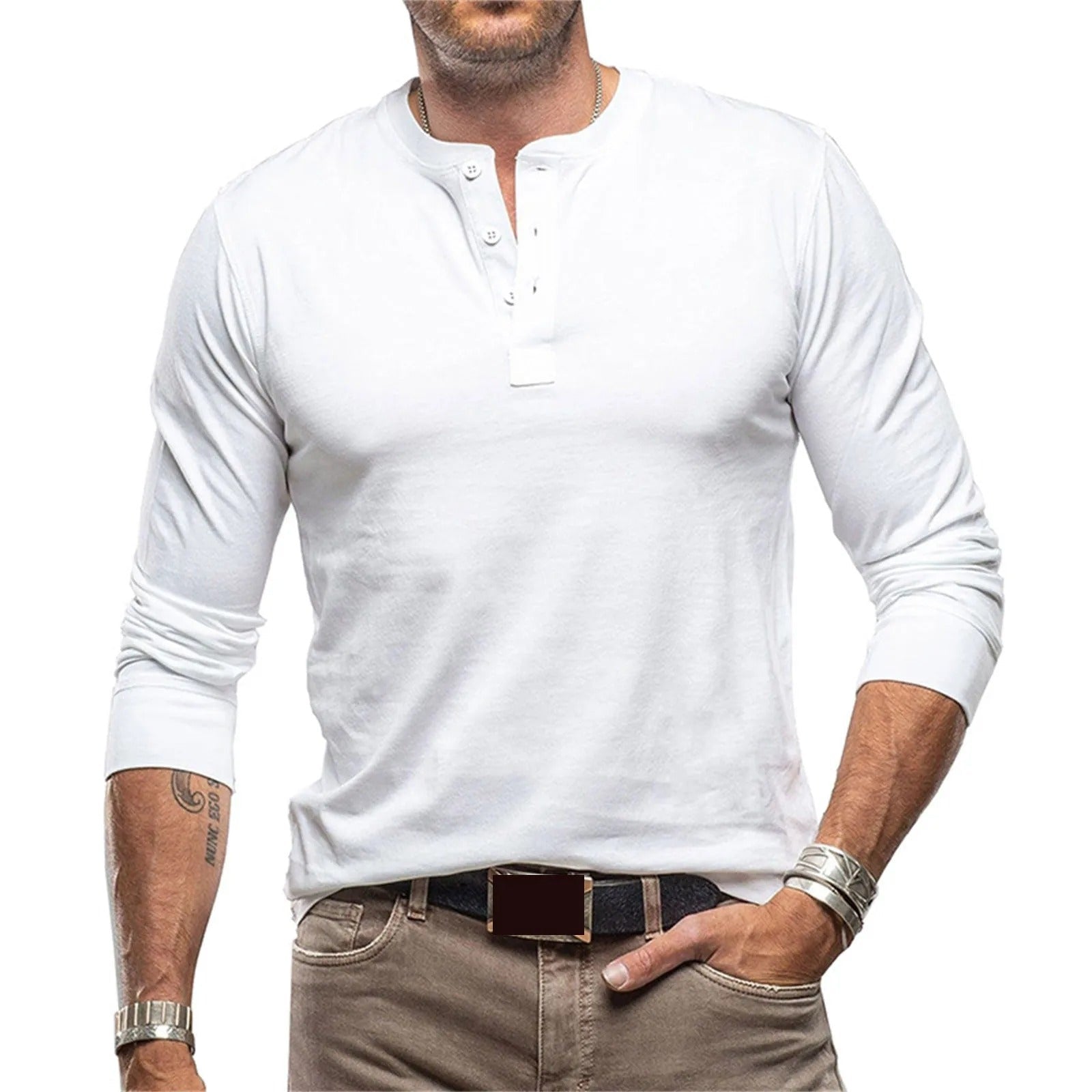 Darell™ Vintage shirt met lange mouwen