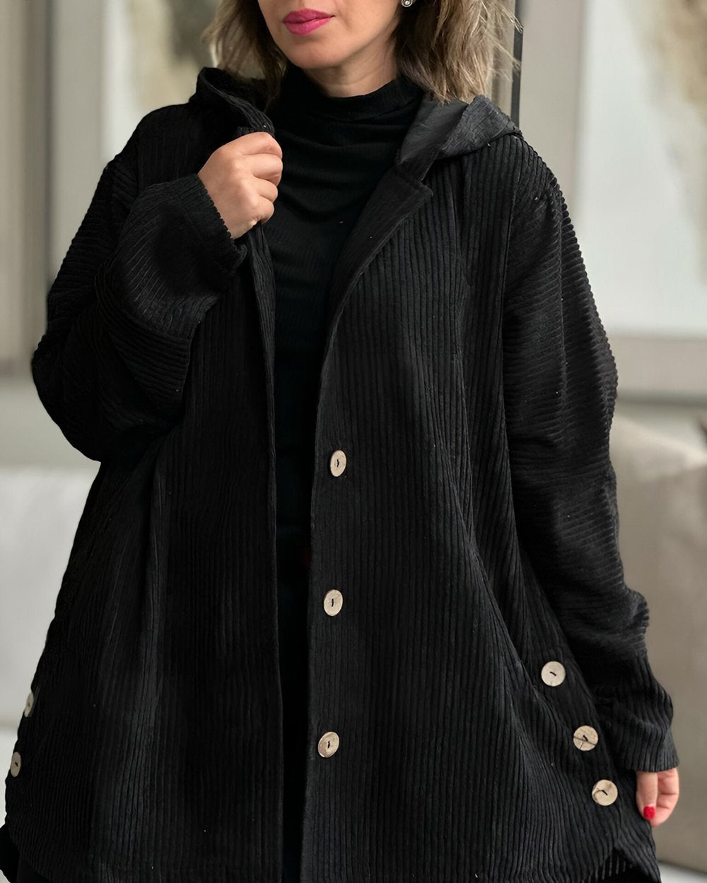 Anne | Luxe Corduroy Hoodie Jasje