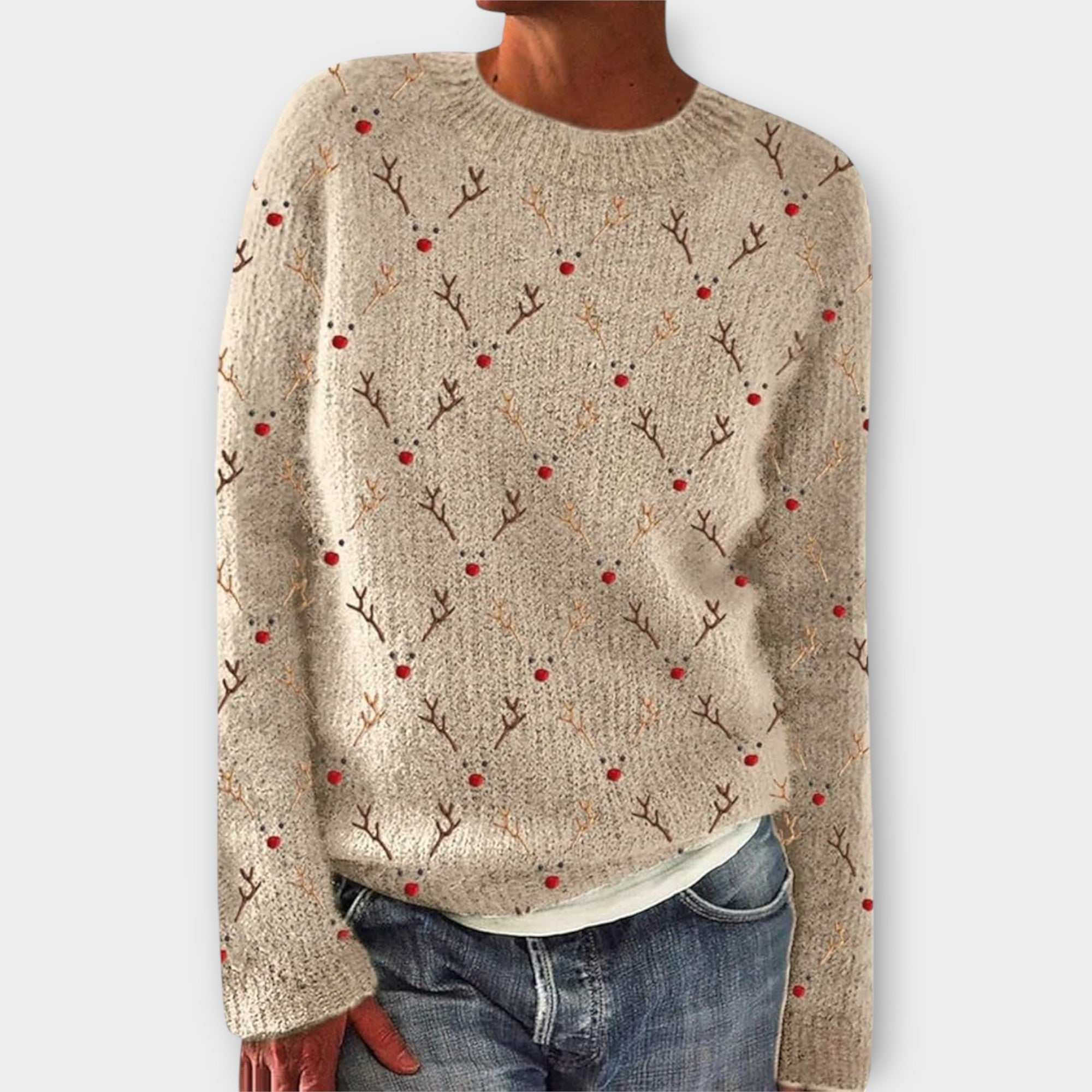 Simone – Comfortabele Kerst Herfsttrui van Premium Wolmix
