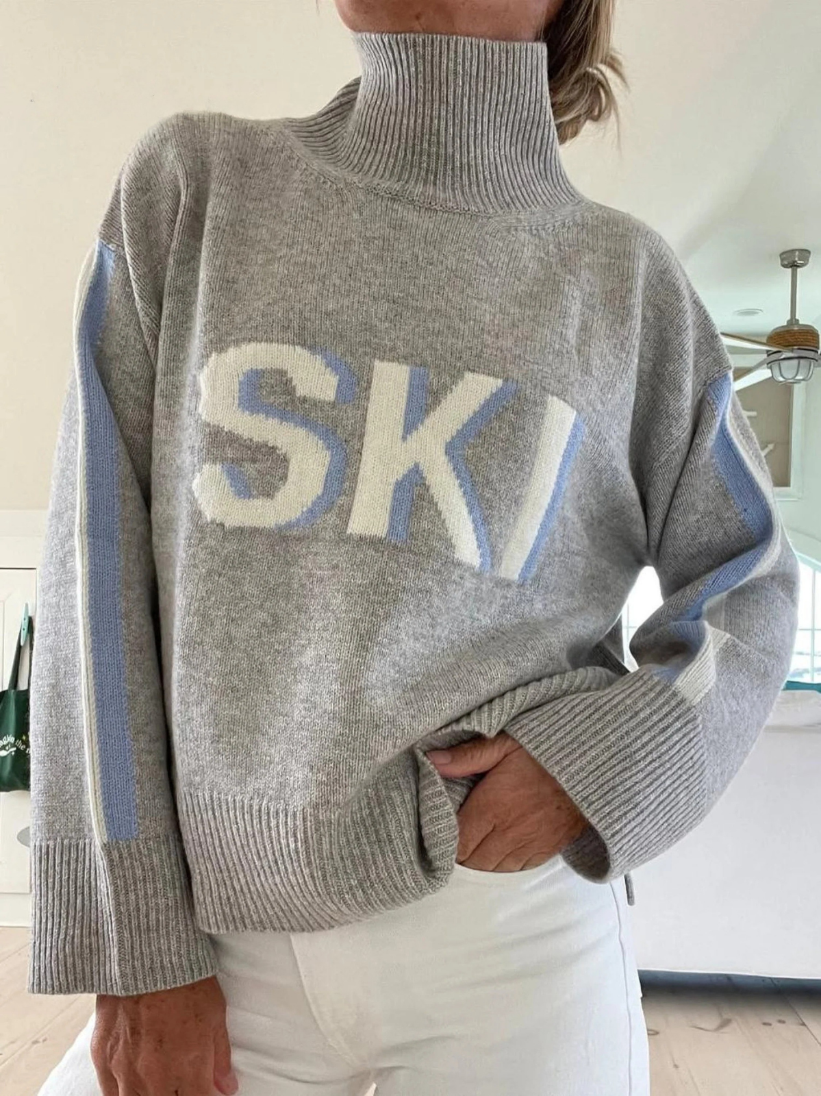 Allison | Stijlvolle kasjmier skiv sweater in retro stijl
