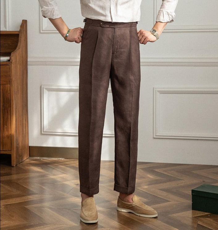 Stil&Co | Linnen broek met plooien