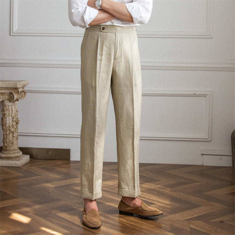 Stil&Co | Linnen broek met plooien