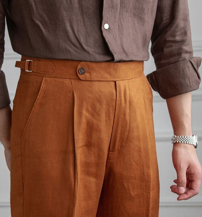Stil&Co | Linnen broek met plooien