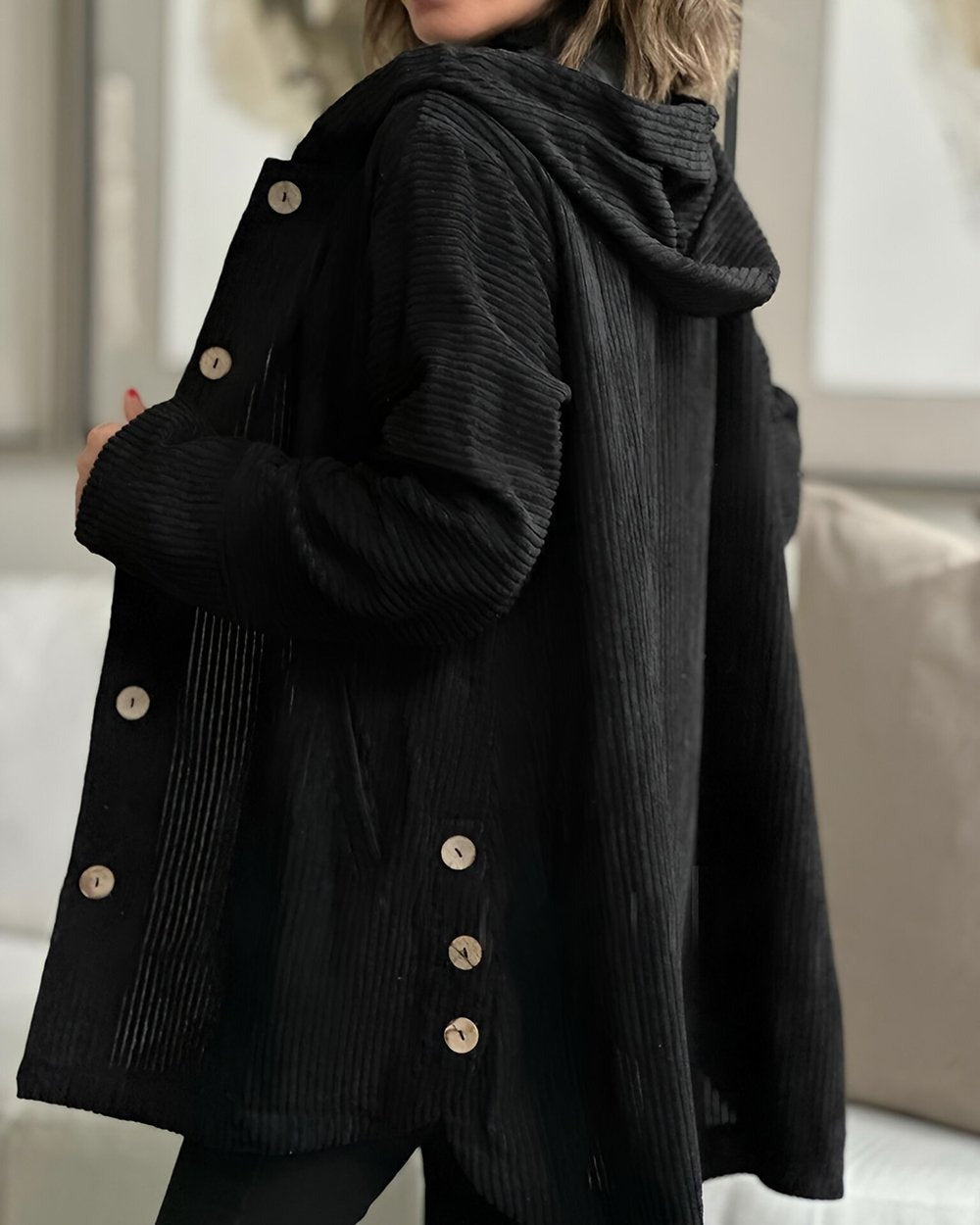 Anne | Luxe Corduroy Hoodie Jasje