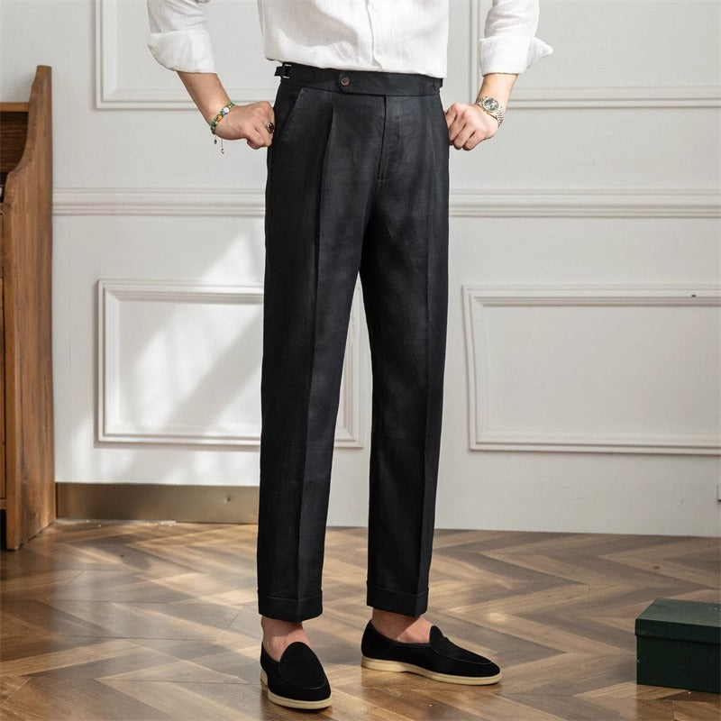 Stil&Co | Linnen broek met plooien