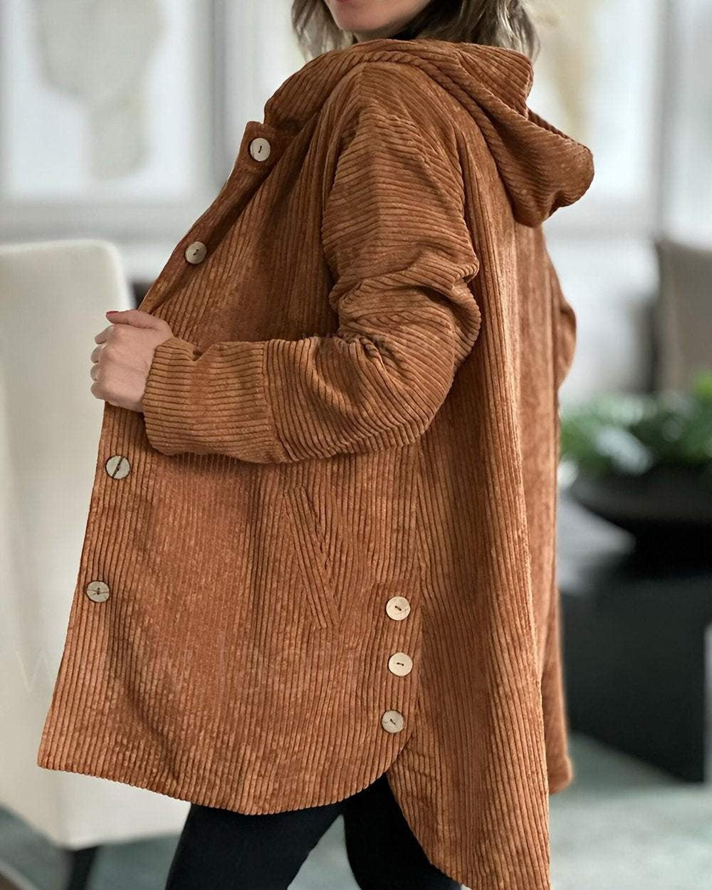 Anne | Luxe Corduroy Hoodie Jasje