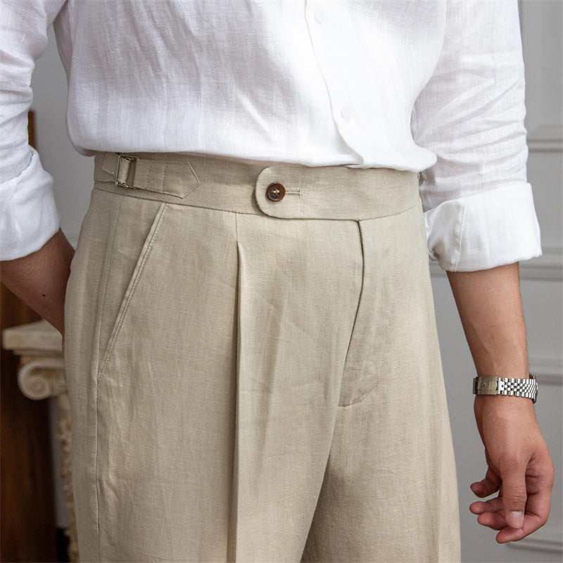 Stil&Co | Linnen broek met plooien