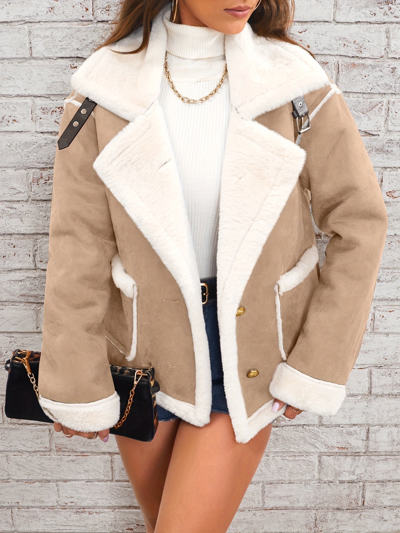 Revers pluche jas