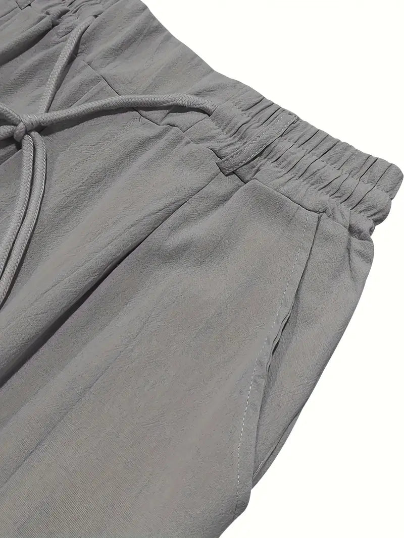 Van Der Waal™ | Linnen Broek met Trekkoord