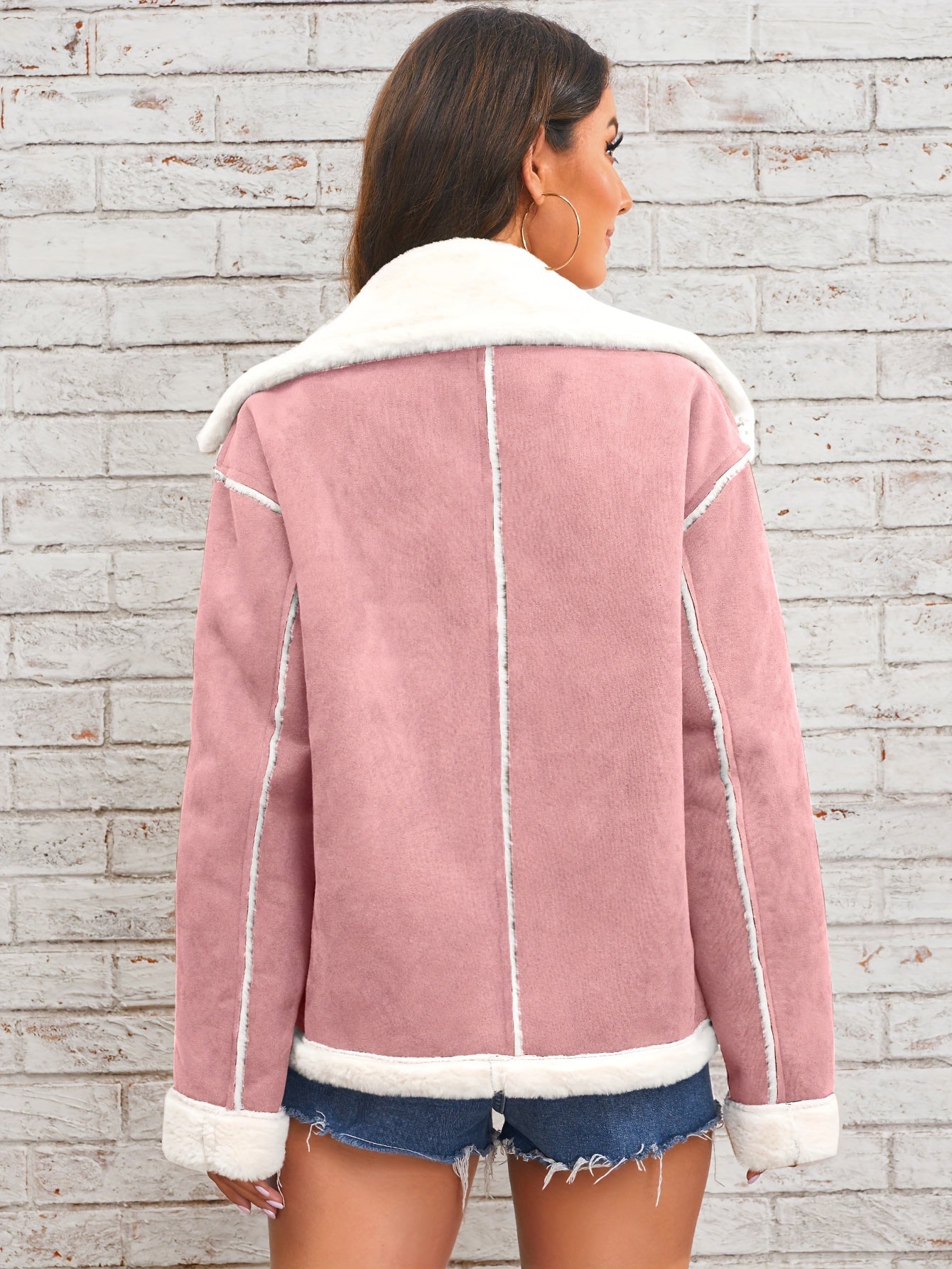 Revers pluche jas