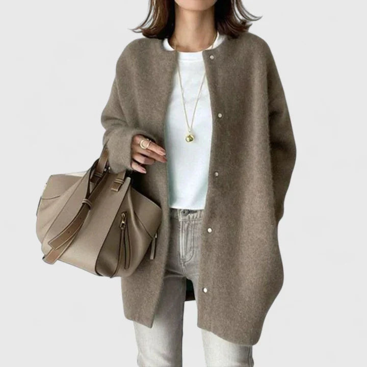 Samira – Elegante Herfstcardigan van Premium Wolmix