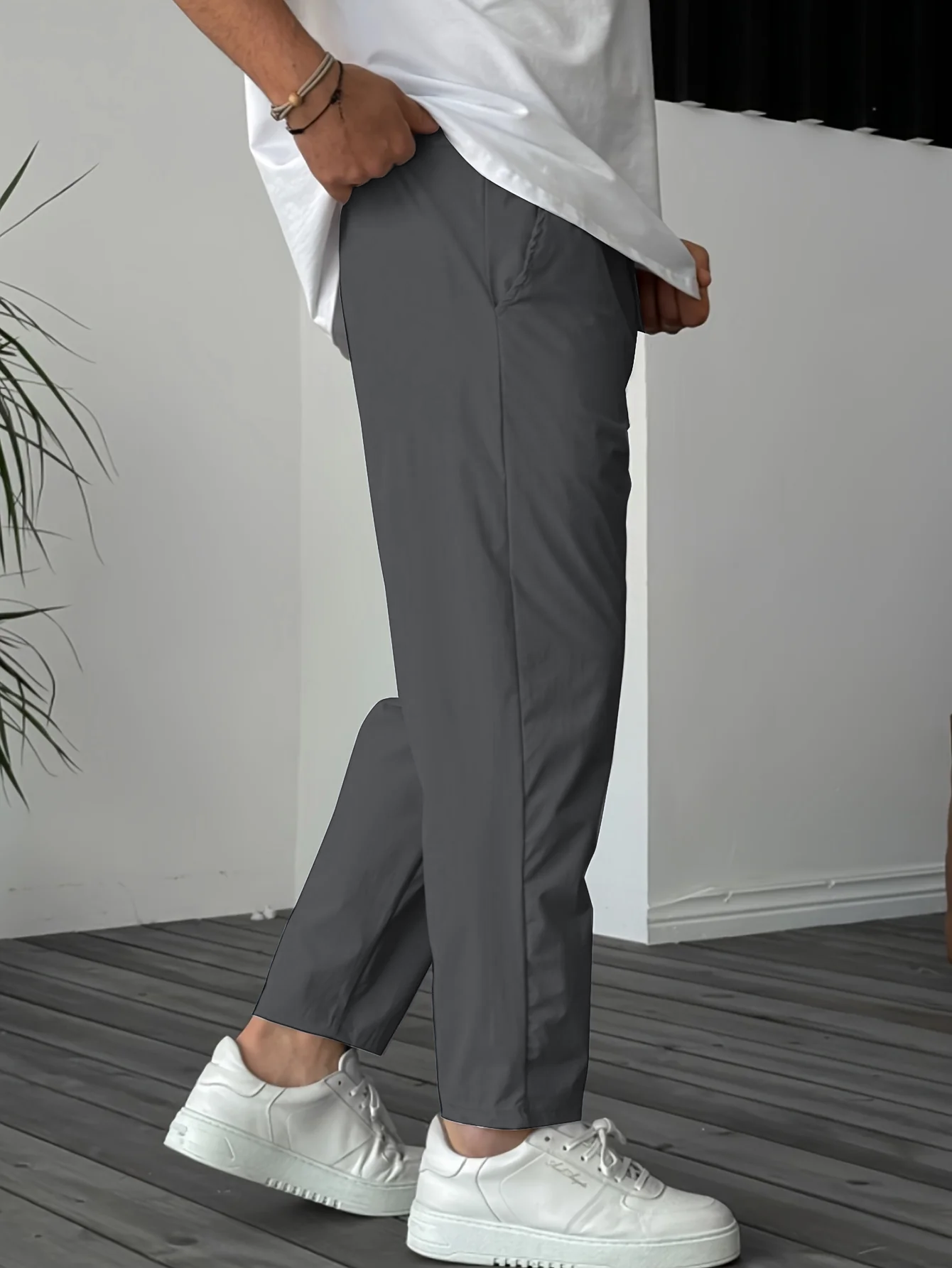 Essentiële Tapered broek met koord