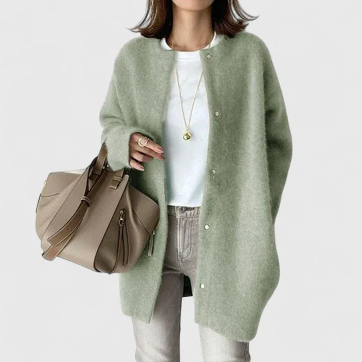 Samira – Elegante Herfstcardigan van Premium Wolmix