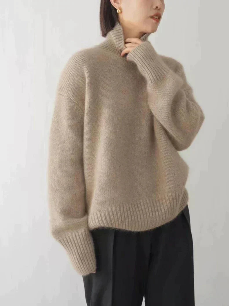 Aurika – Elegante trui met hoge kraag voor de herfstdagen