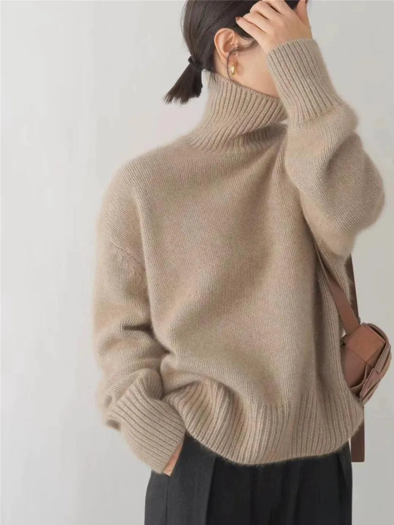 Aurika – Elegante trui met hoge kraag voor de herfstdagen