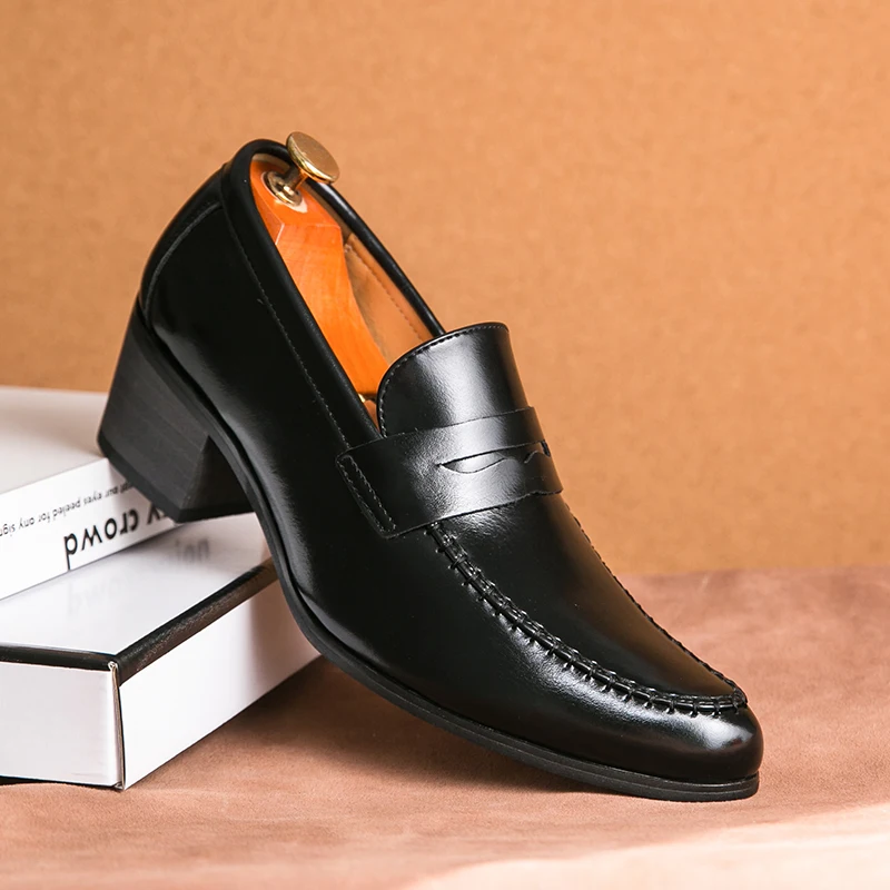 Stil&Co | Leren mocassins met brede hak