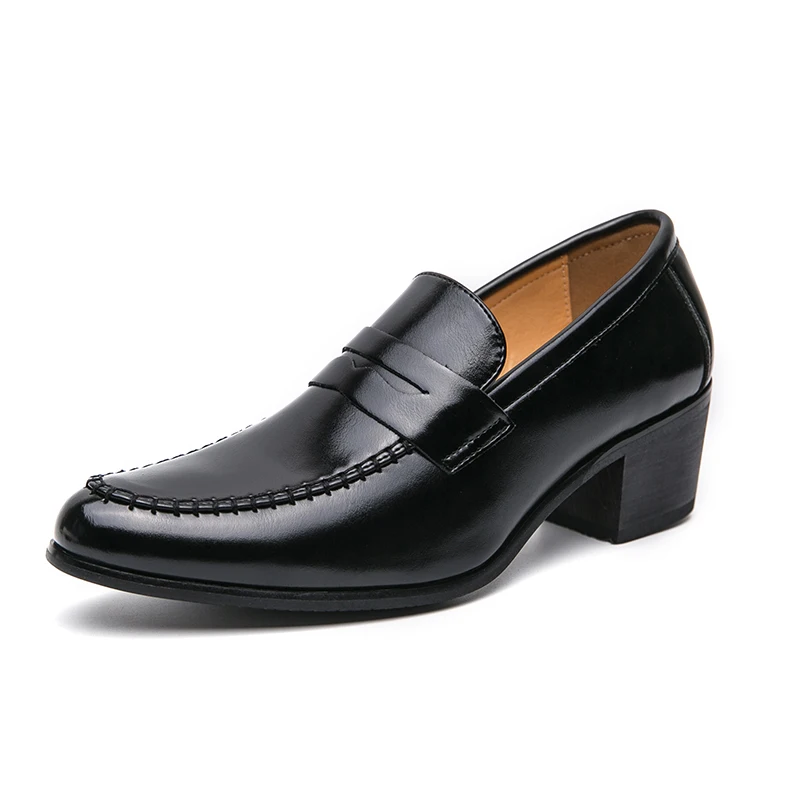 Stil&Co | Leren mocassins met brede hak