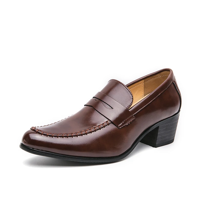 Stil&Co | Leren mocassins met brede hak