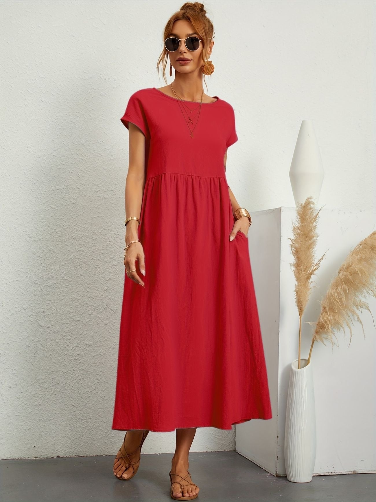 Greta™ | Casual linnen jurk