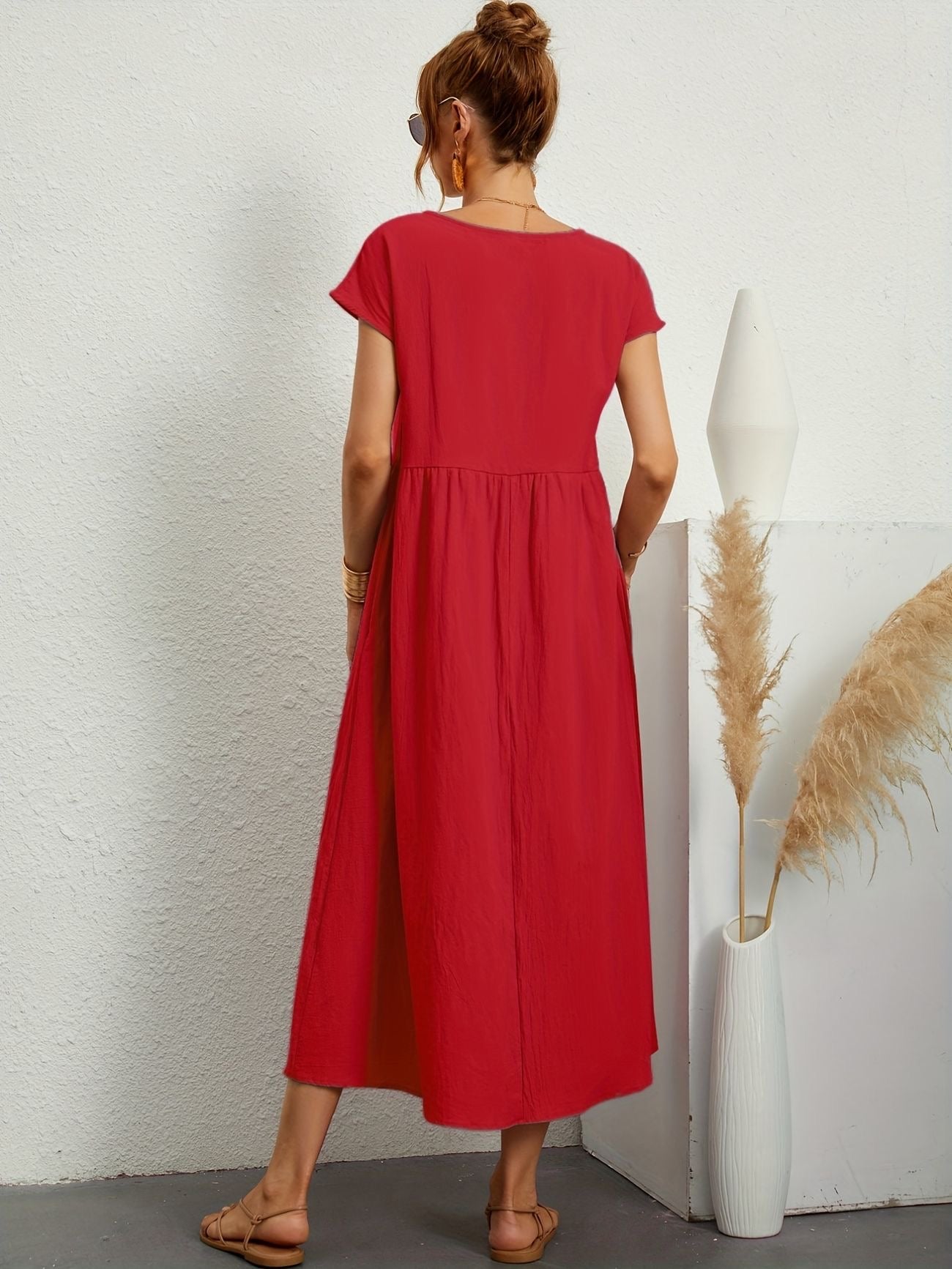 Greta™ | Casual linnen jurk