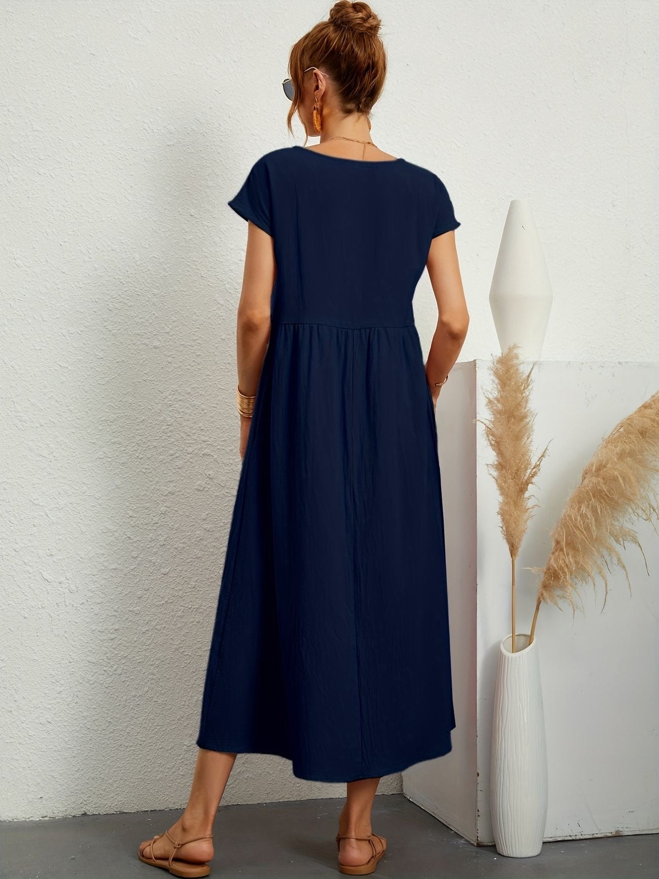 Greta™ | Casual linnen jurk