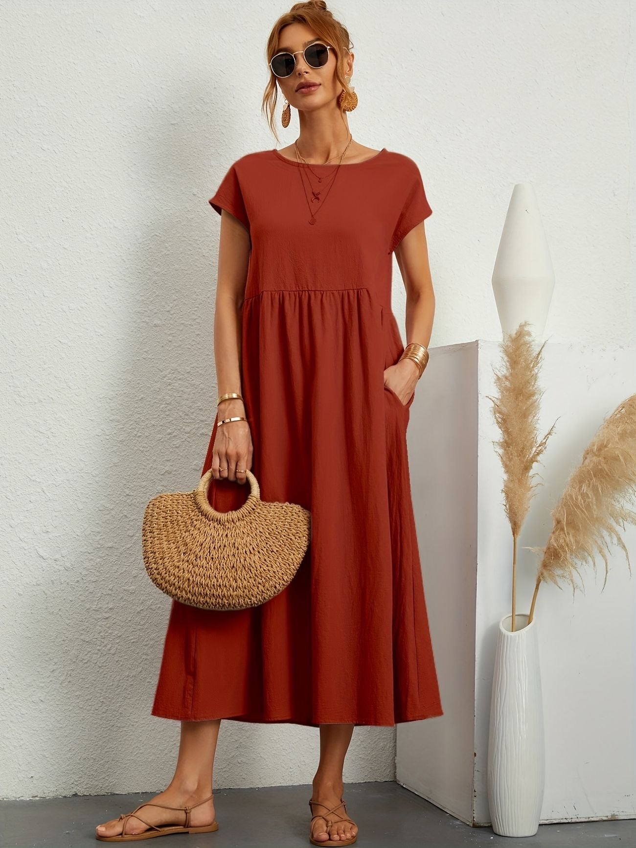 Greta™ | Casual linnen jurk