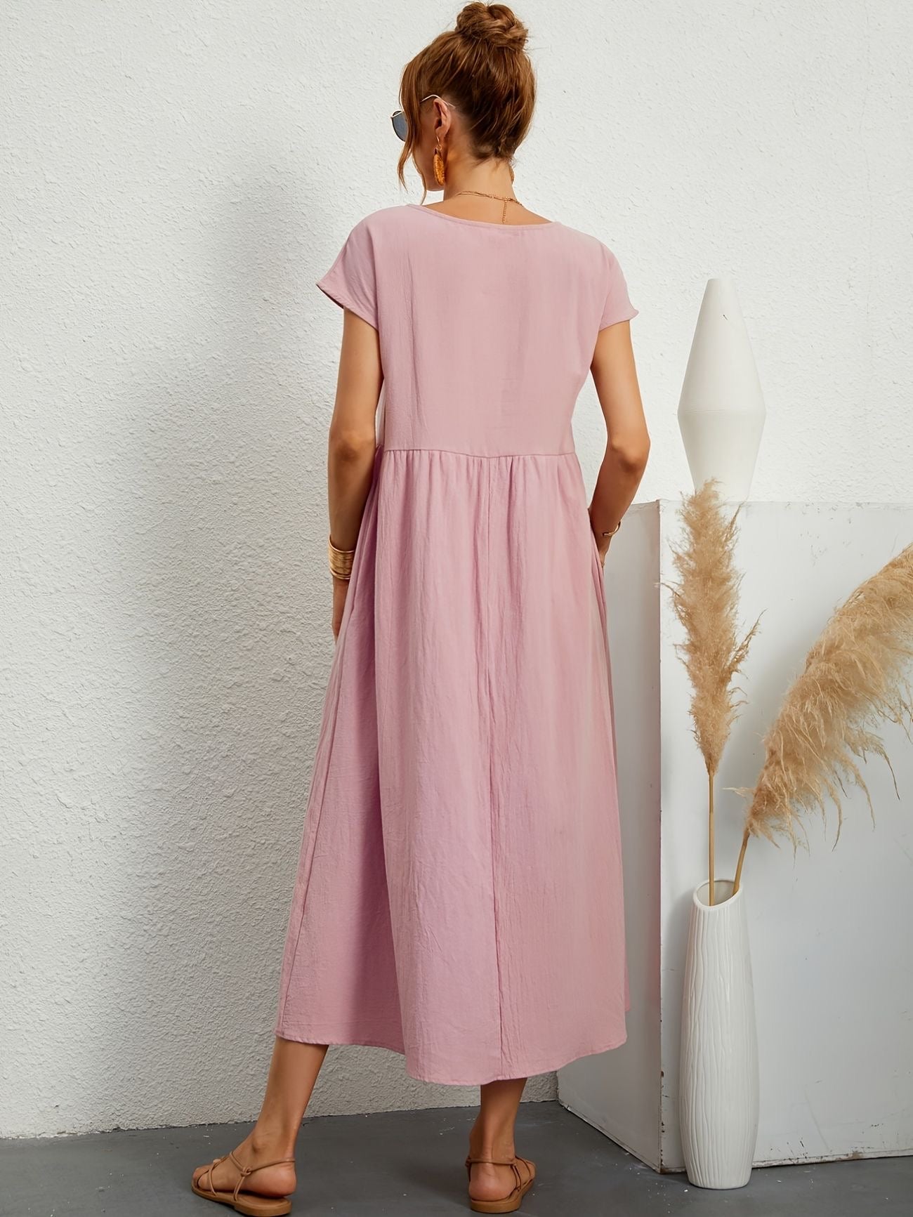 Greta™ | Casual linnen jurk