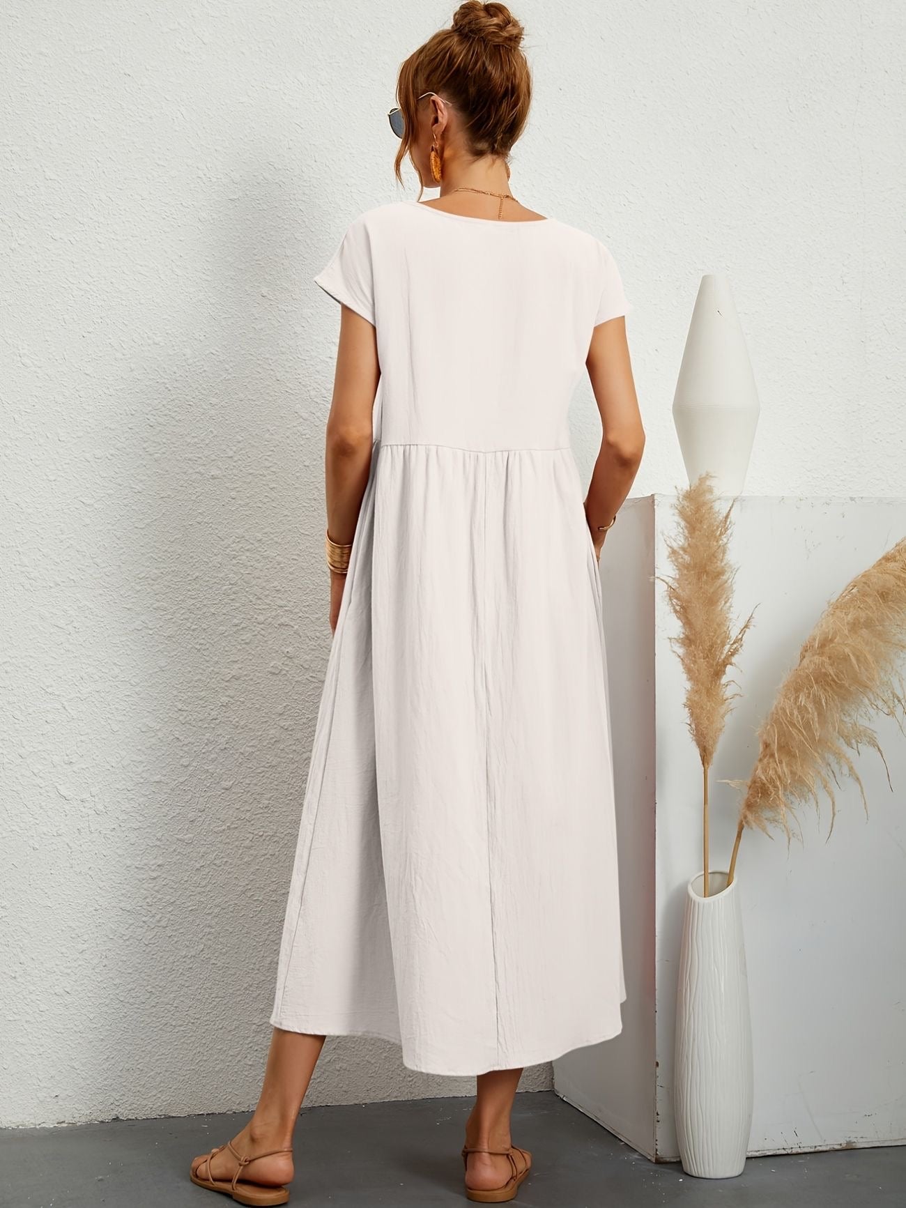 Greta™ | Casual linnen jurk