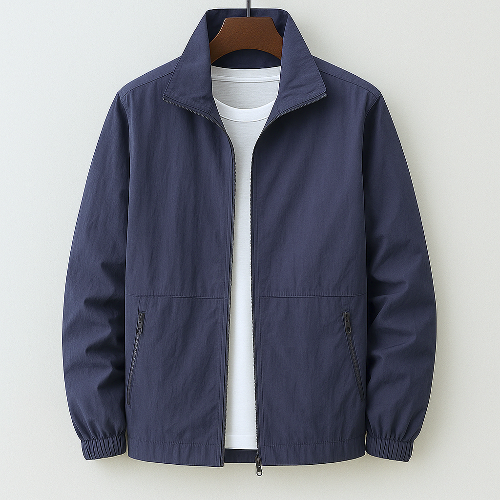 Hofman™ | Lichtgewicht casual jack met opstaande kraag