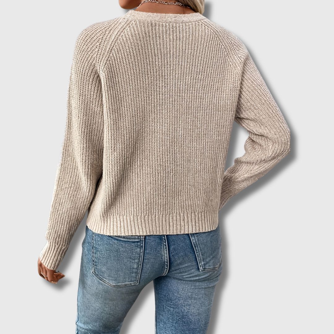 Zoe - Elegante, gelimiteerde damescardigan met knoopjes