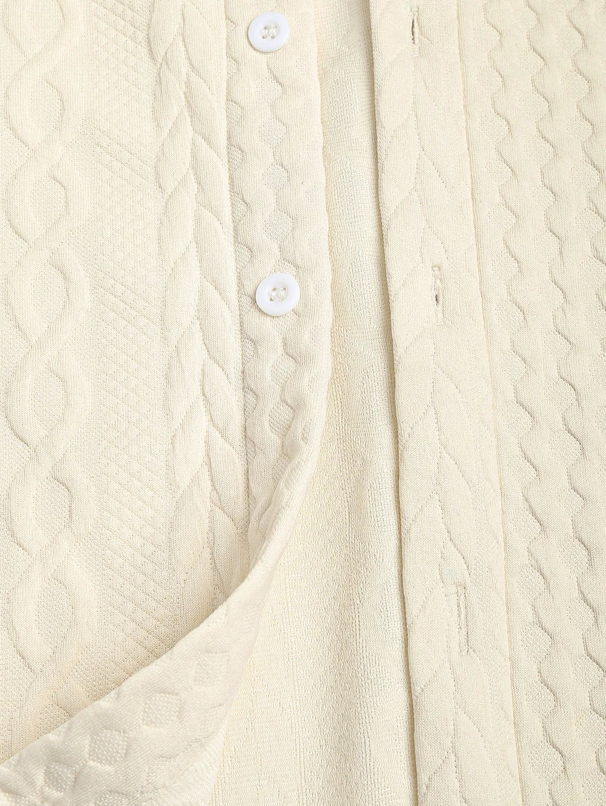 Op maat gemaakte textuur jacquard overhemd