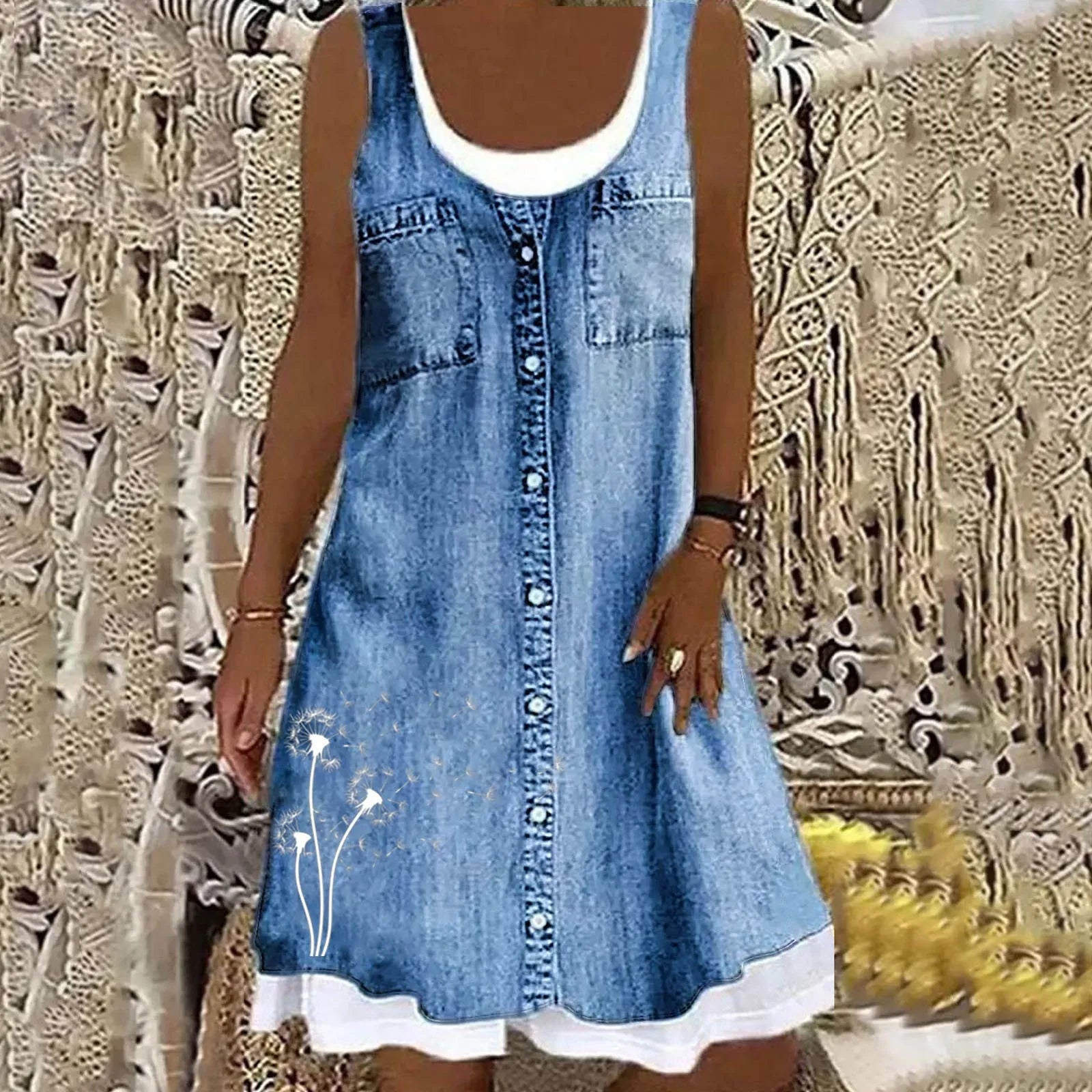 Viola | Zachte en Elegante Denimjurk